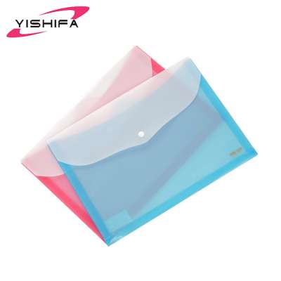 Button document bag pp plastic folder a4 size file bag