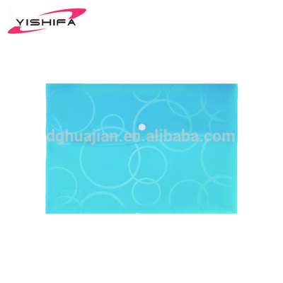 Wholesale high quality A4 plastic Button document bag PP document file folder from Dongguan Manufacturer