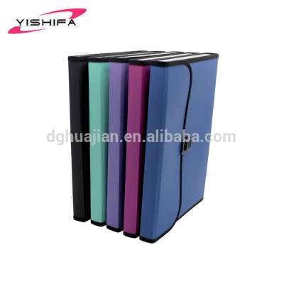 office stationery custom PP pockets file folder expanding file with handle locking closure