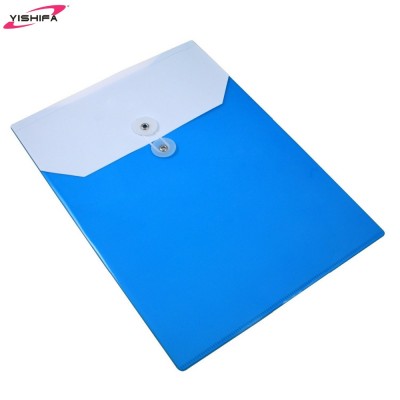 School supply plastic pp envelop file folder with snap button for American market